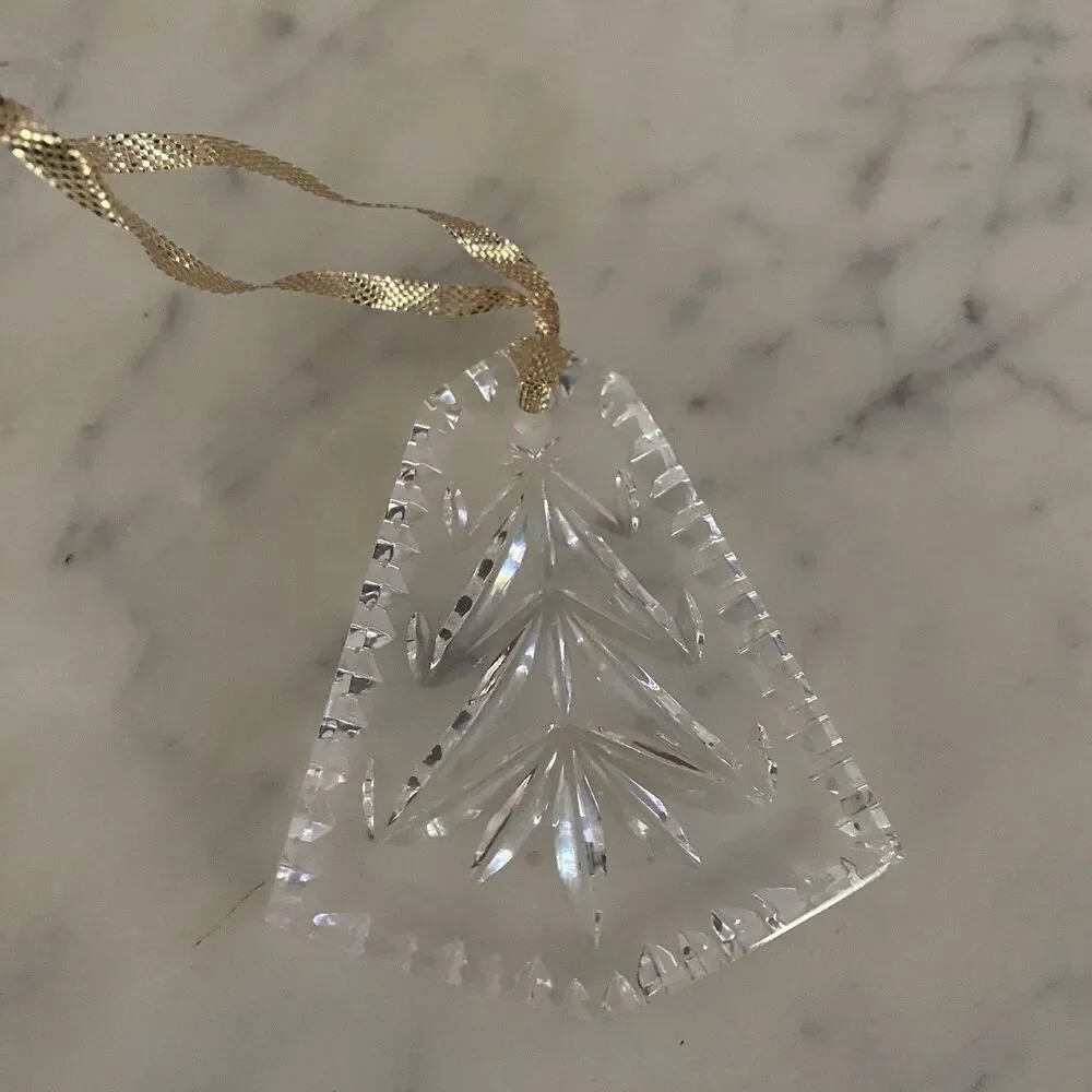 Waterford Crystal Christmas Ornament Tree With Candles Undated Excellent